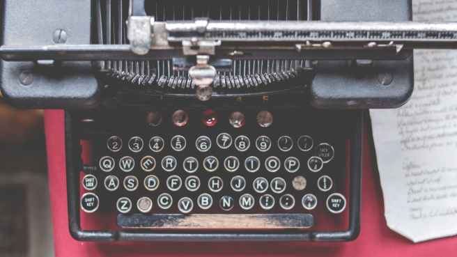 black typewriter